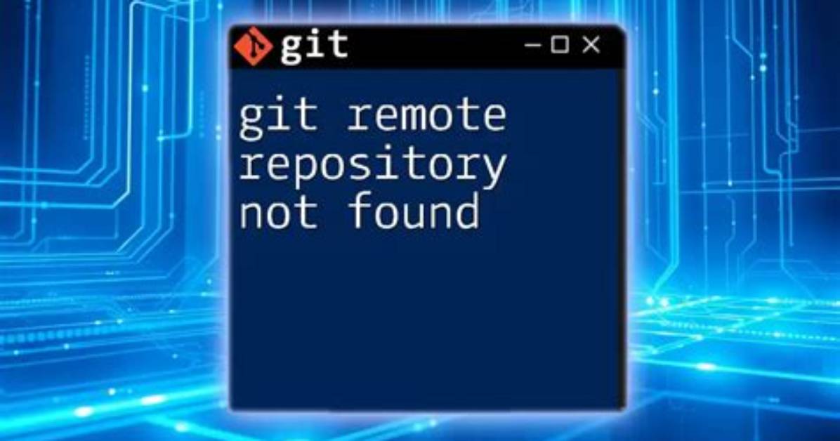 Git - Remote: Repository Not Found