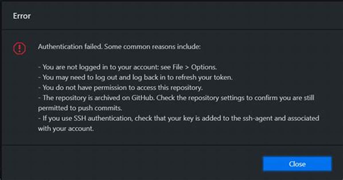 Github Authentication Failed -. .. Github Does Not Provide Shell Access