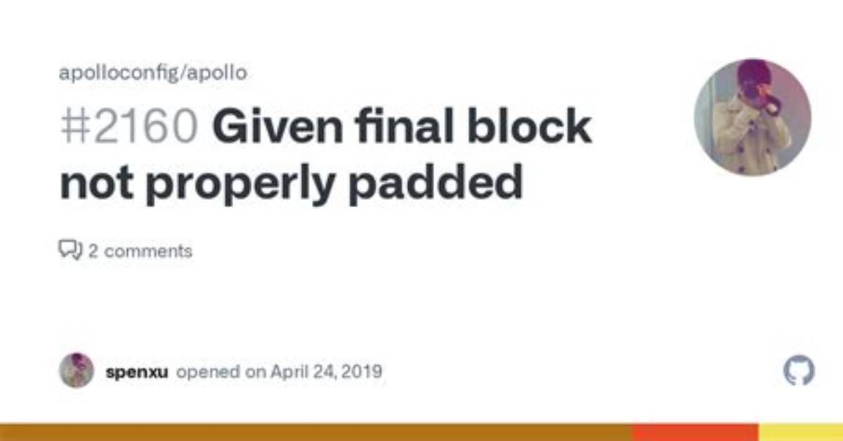 Given Final Block Not Properly Padded