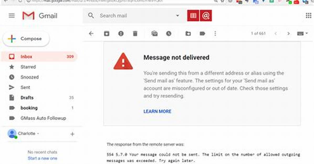 @Gmail. Com Being Rejected by Messages/Textra