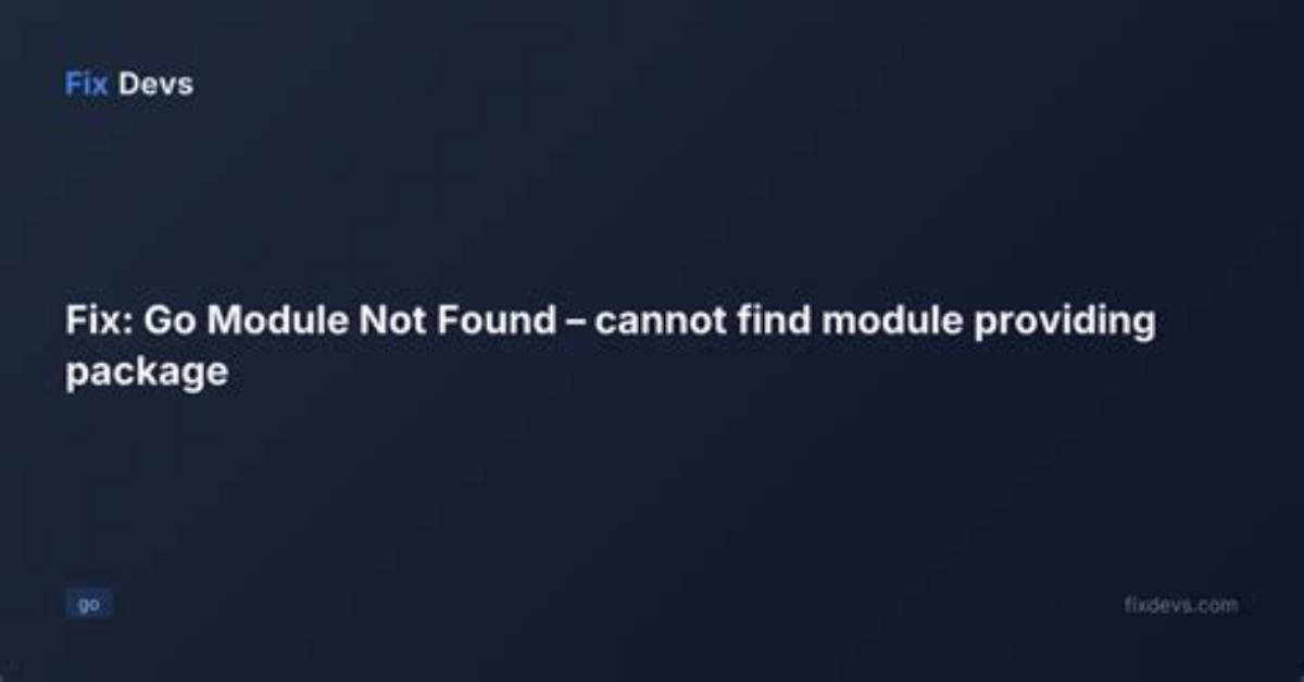 Go Module @Latest Found but Does Not Contain Package