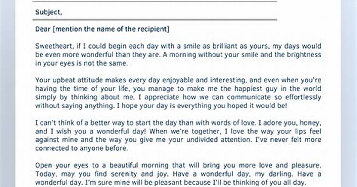 Good Morning Email - How to Discuss