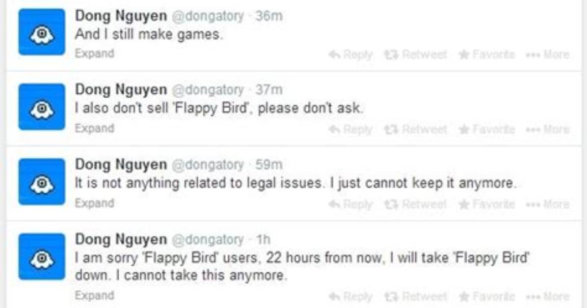 Goodbye Flappy Bird: Dev Says He'll Remove the Game from Google Play and iOS App Store