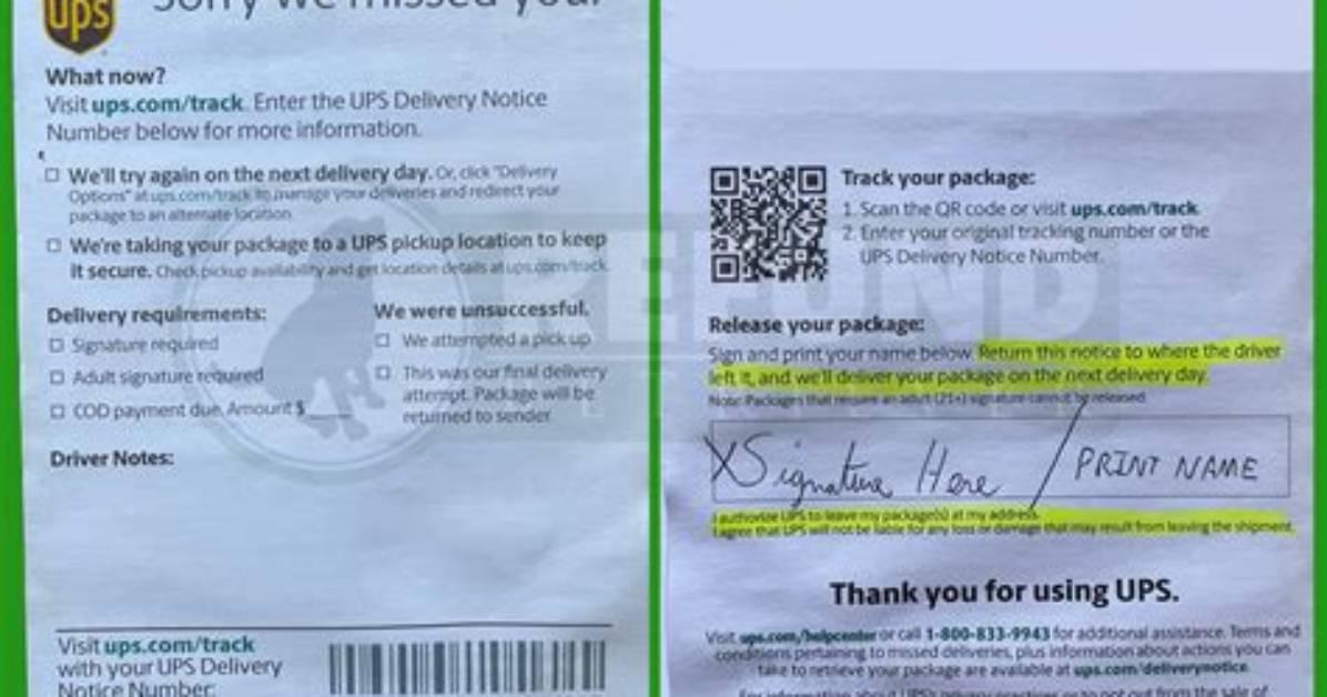 Got a Second Shipping Notice from Ups? !