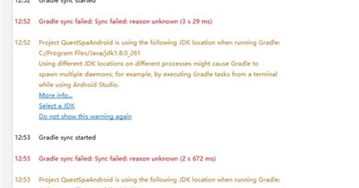 Gradle Sync Failed with Reason Unknown - Android Studio 4.2.1 [Closed]