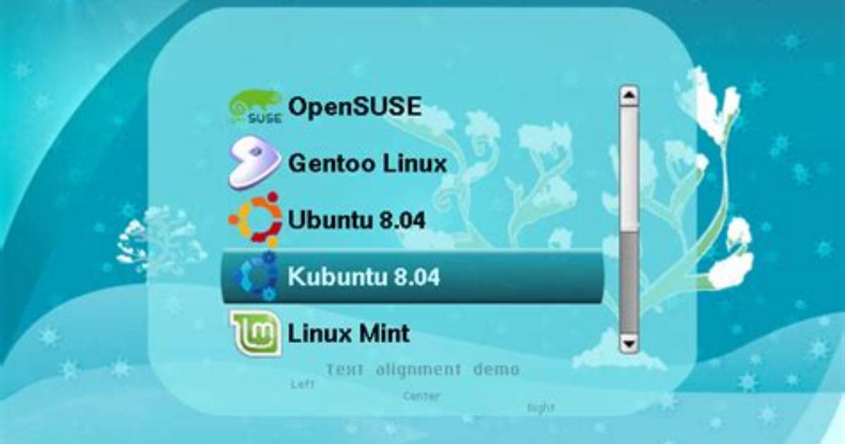 Graphical Grub Menu