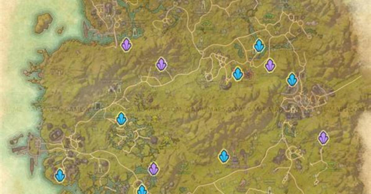 Greenshade Skyshards Location Map the Elder Scrolls Online (Eso)