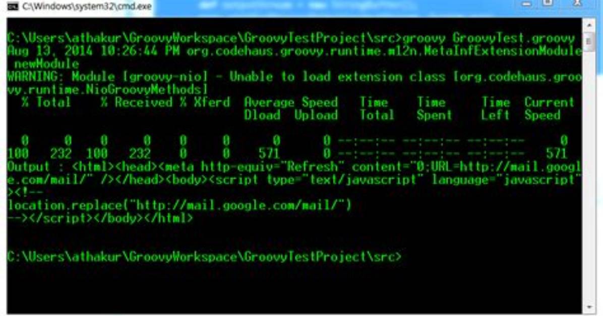 Groovy Executing Shell Commands