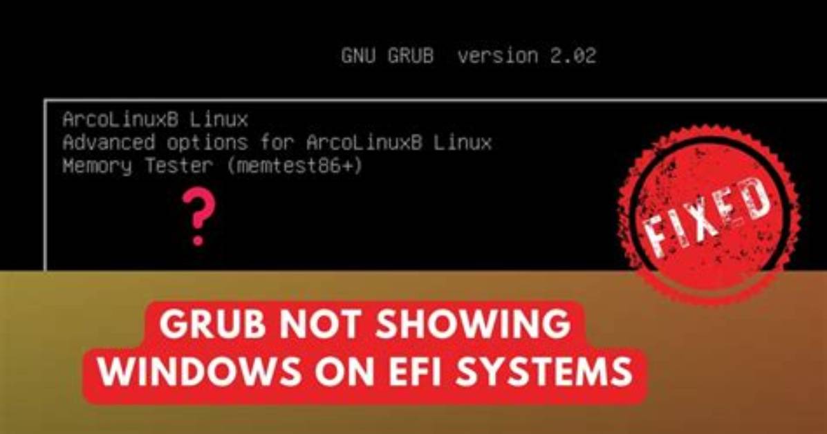 Grub Not Launching