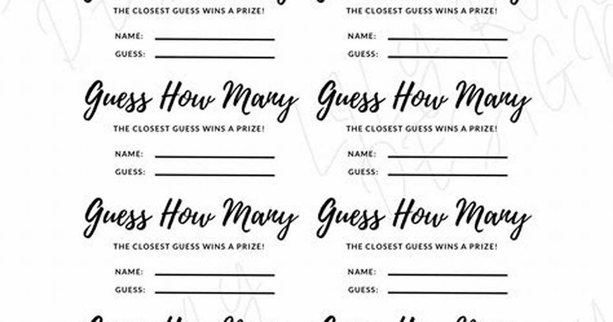 Guess How Many