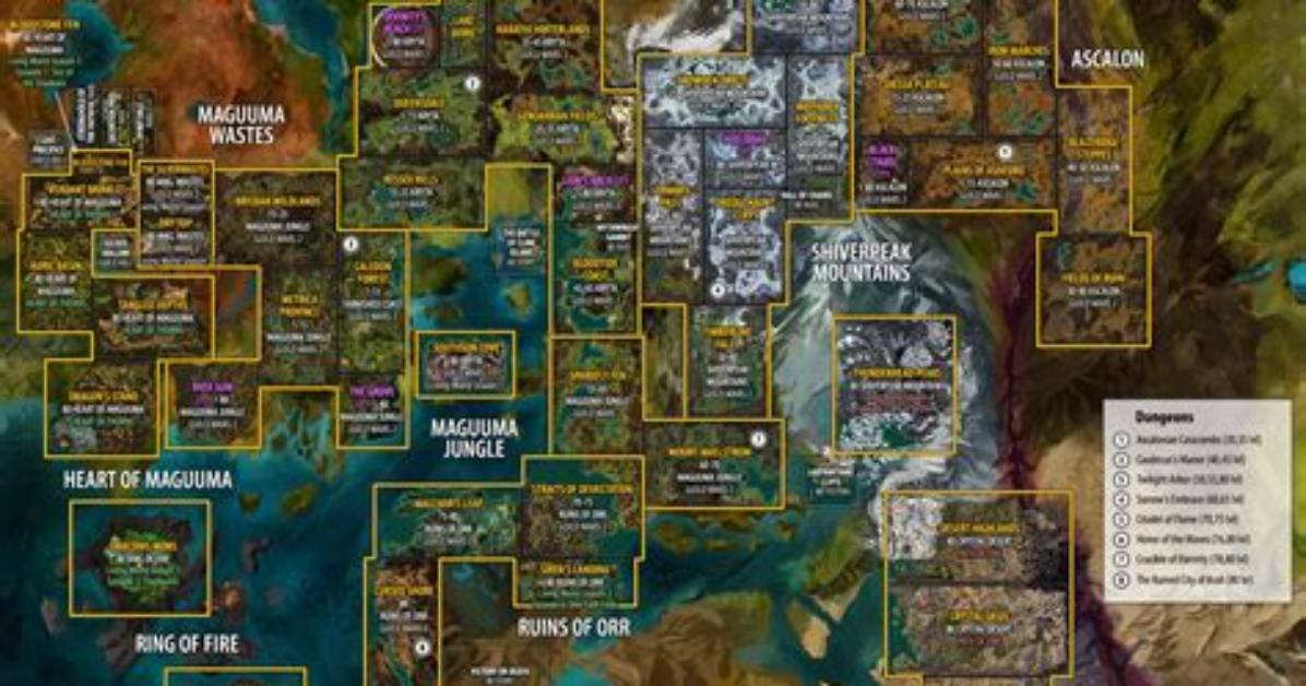 Guild Wars 2 World Map (2023)