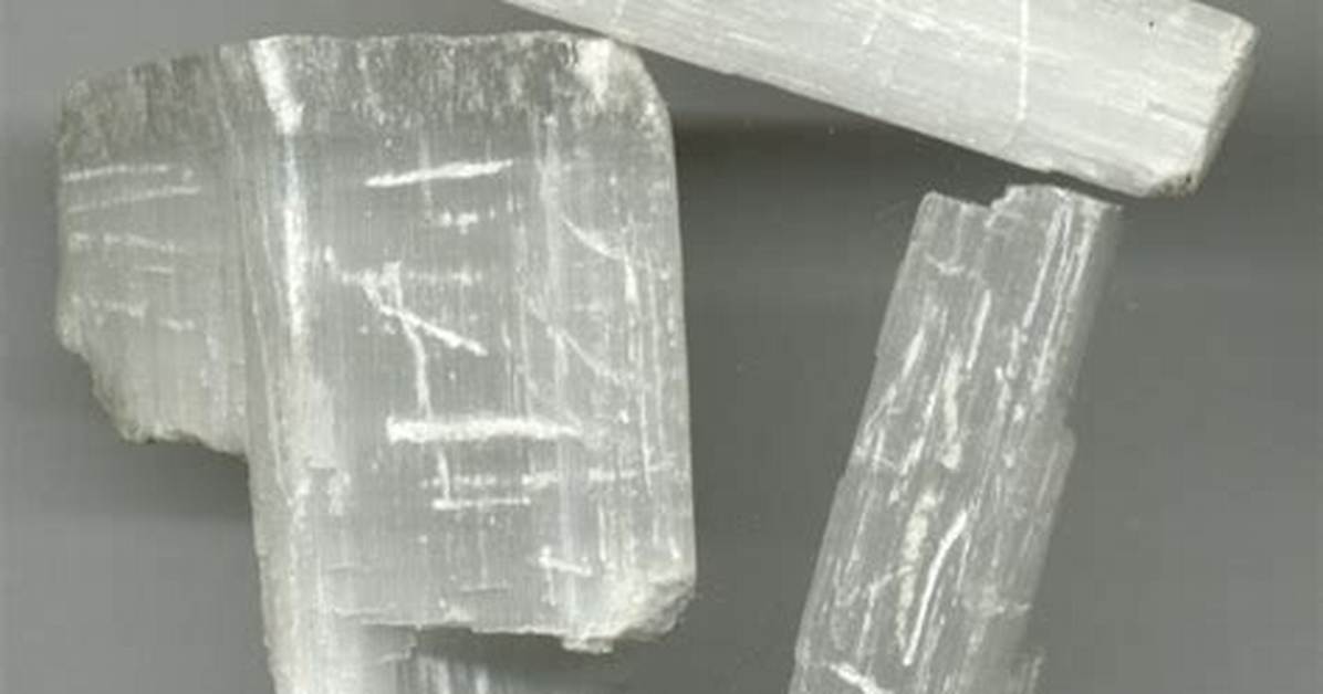 Gypsum Satin Spar Mineral Specimens from Morocco