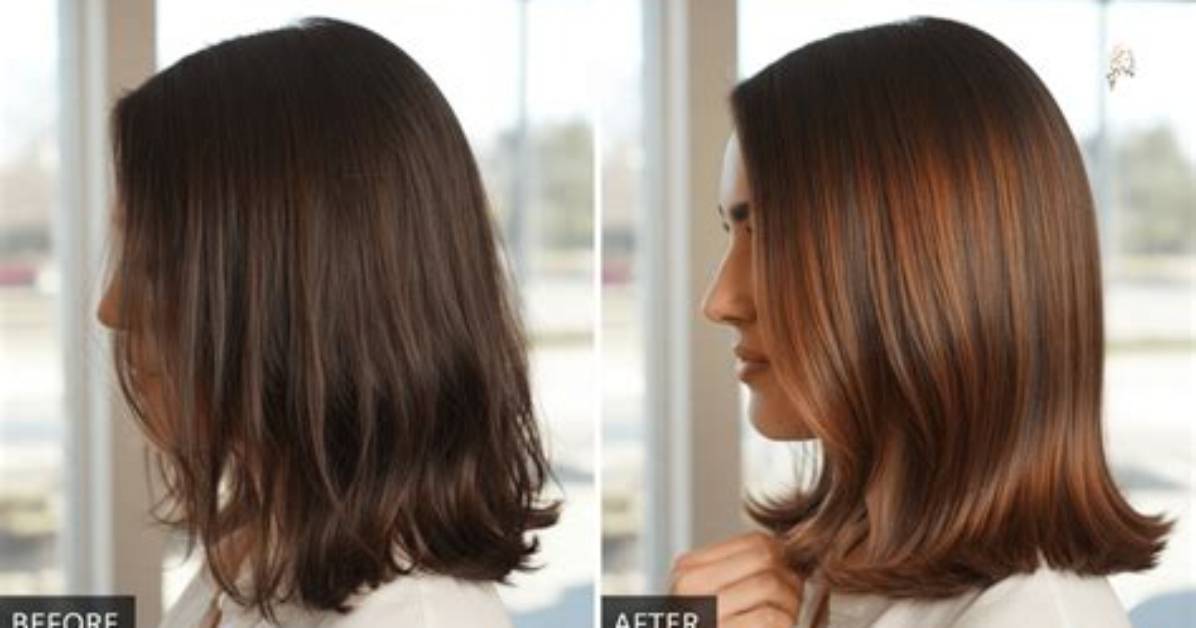 Hair Glaze Before and After