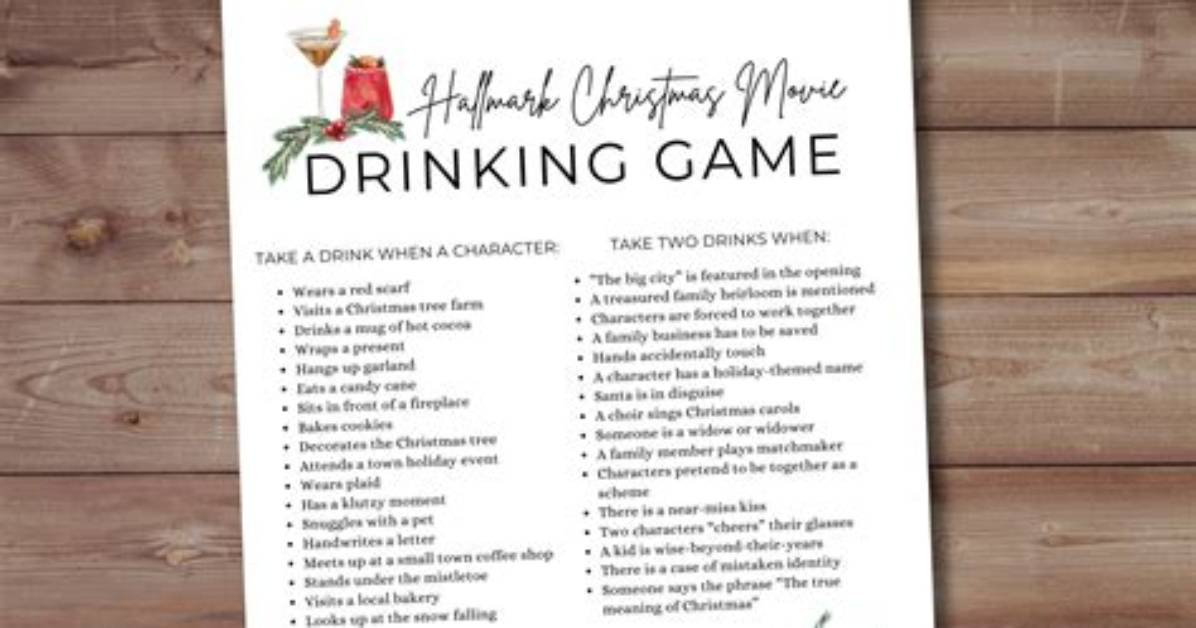 Hallmark Christmas Movie Drinking Game