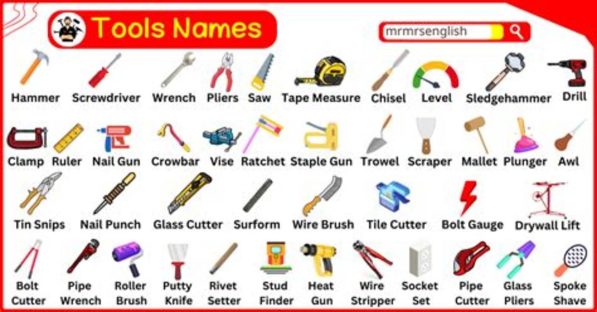 Hand Tool Tools Names