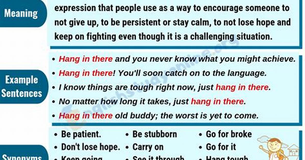 Hang in There Synonym
