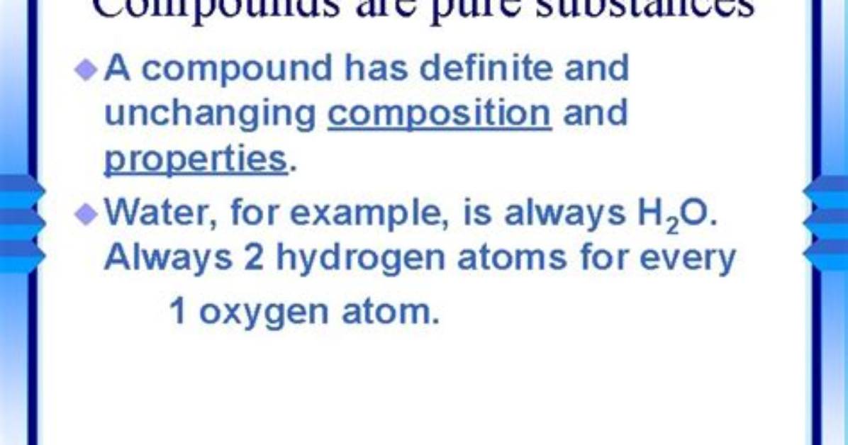 Has a Definite and Unchanging Composition?