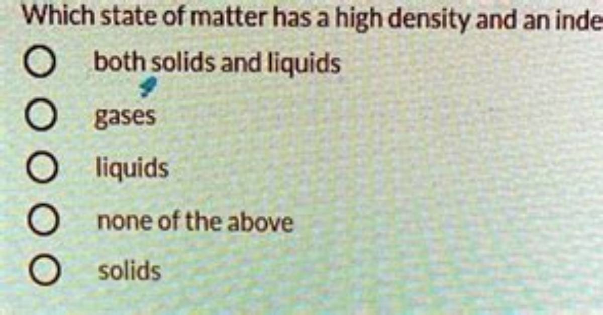 Has a High Density and an Indefinite Shape?