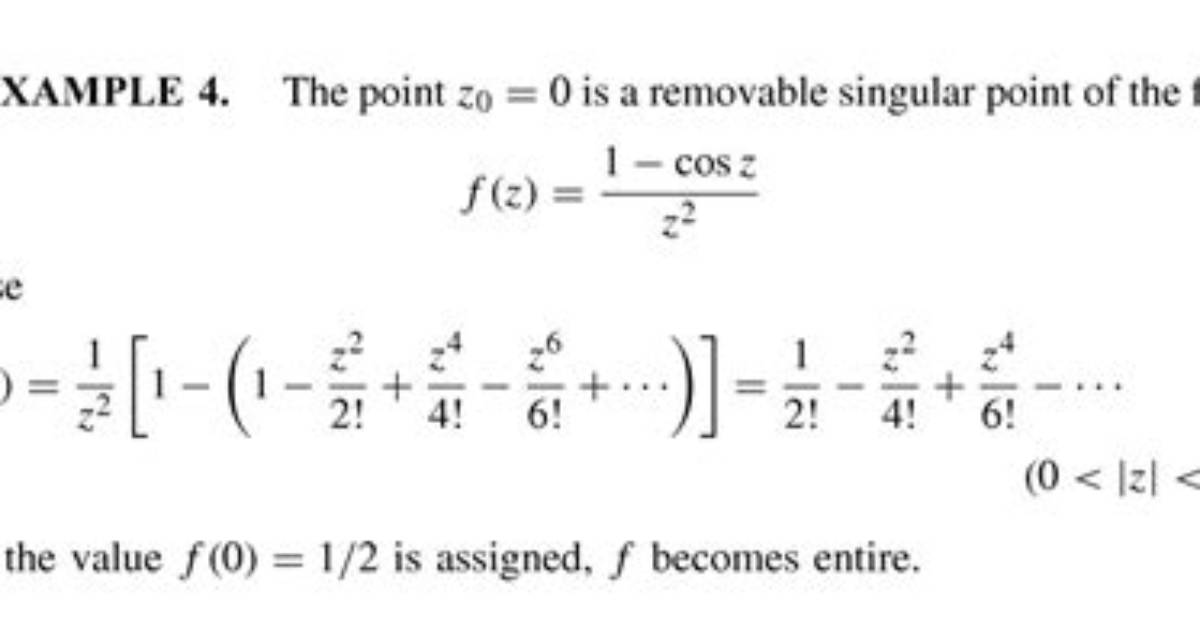 Has a Removable Singularity?