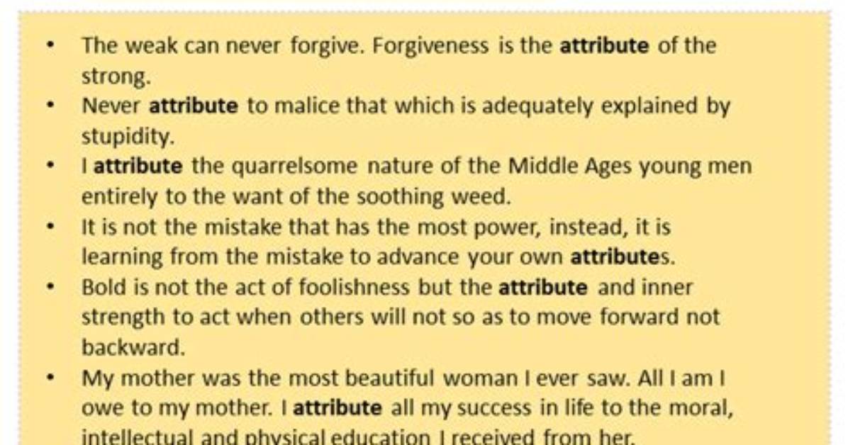 Has Attribute in a Sentence?