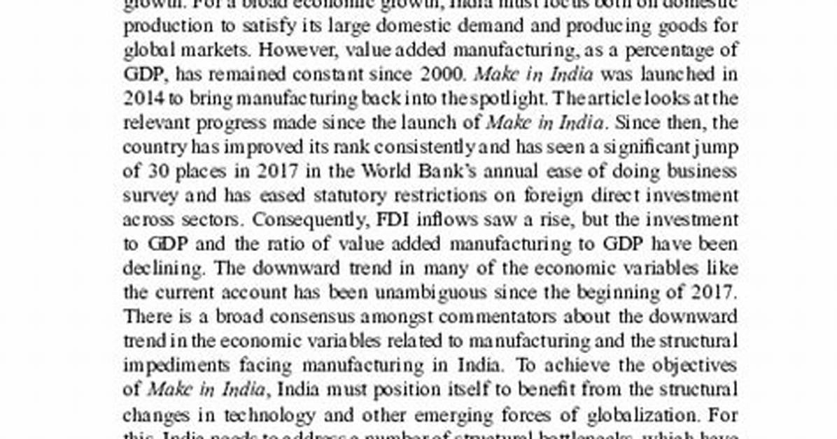 Has Make in India Worked?