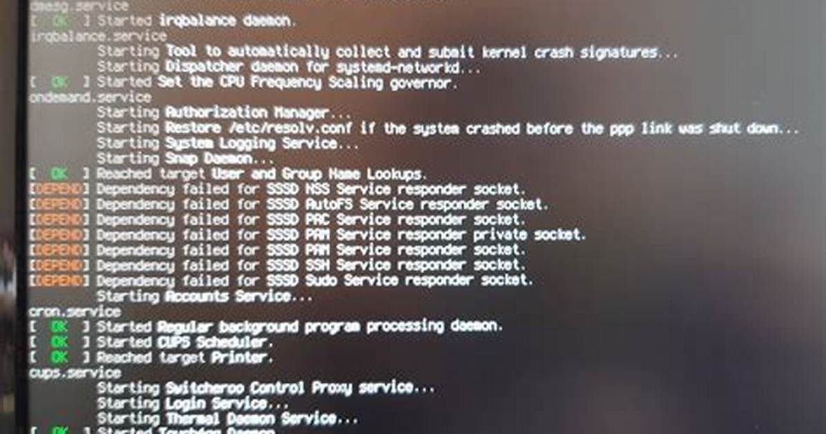 Having Sssd Problems at Boot Since Upgrading to 20.10