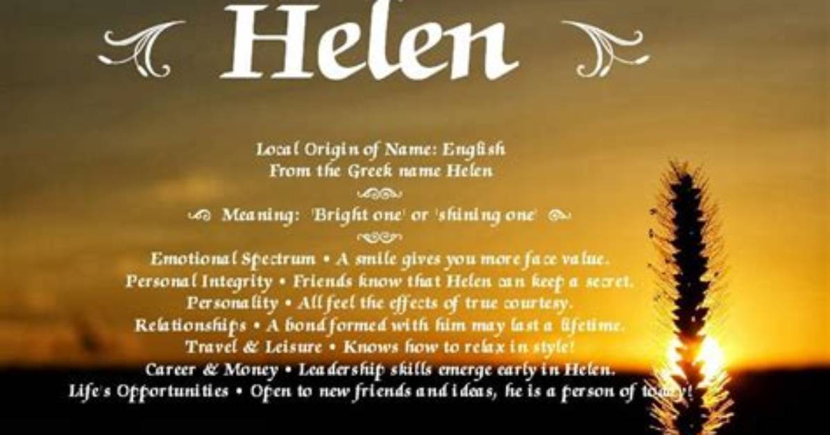Helen Name Meaning - How to Discuss