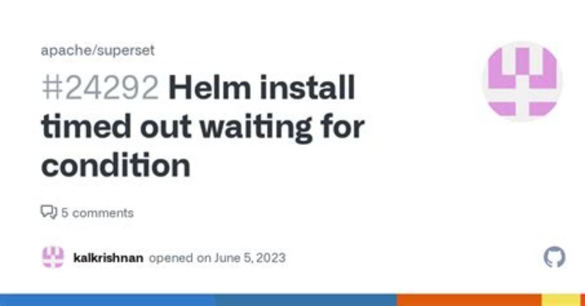 Helm Test Failure: Timed out Waiting for the Condition