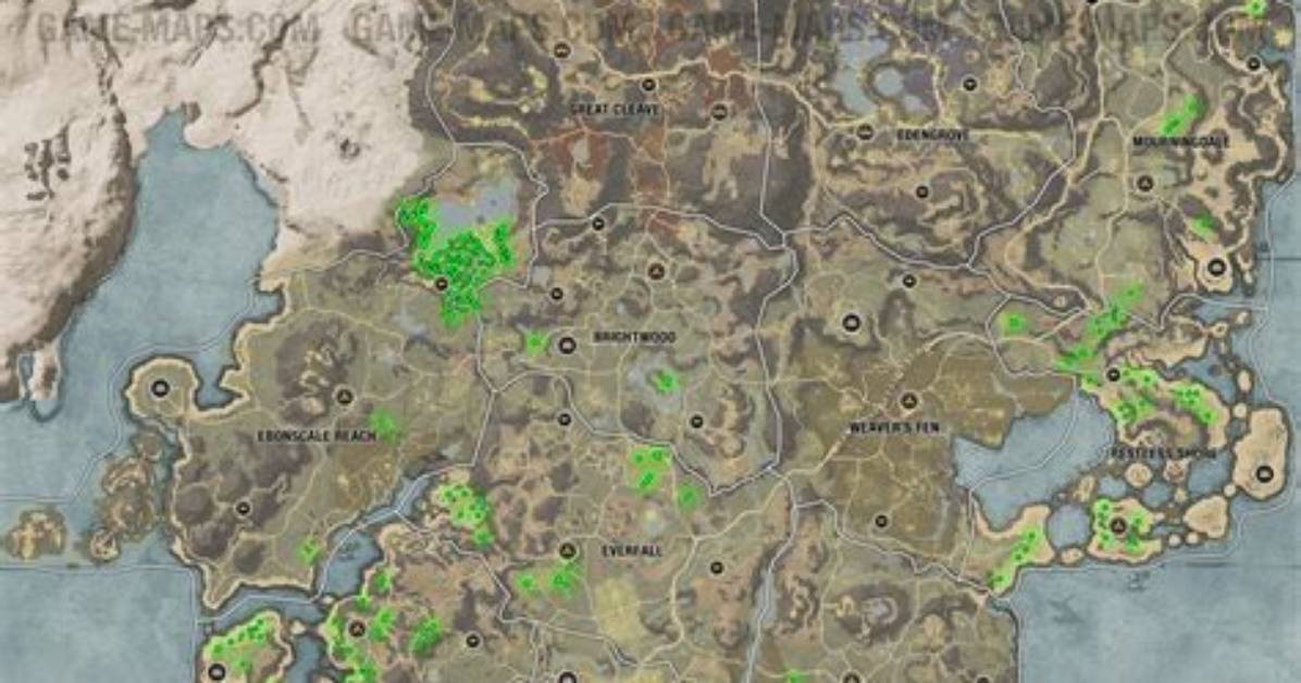 Herb Plants Location Map in New World