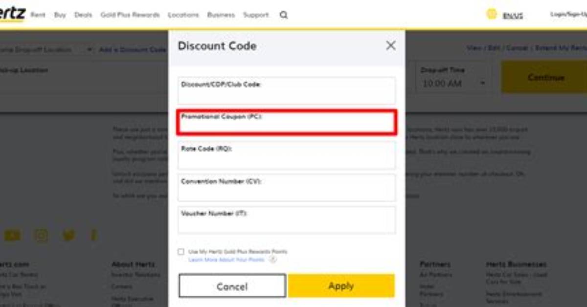 Hertz Cdp Codes - How to Discuss