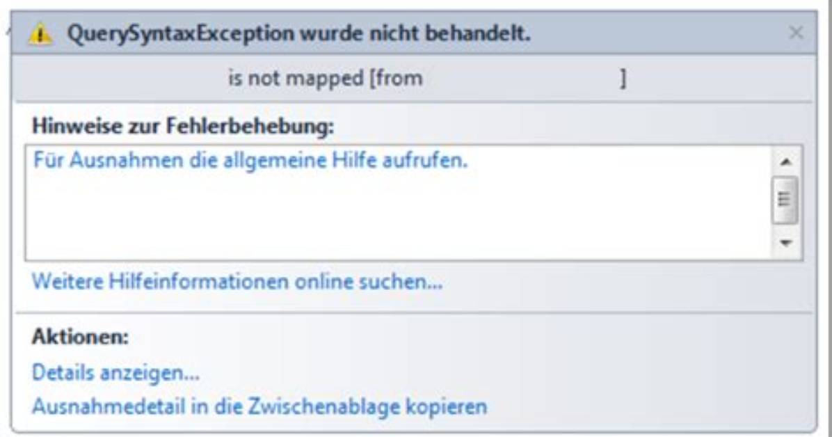 Hibernate Table Not Mapped Error in Hql Query