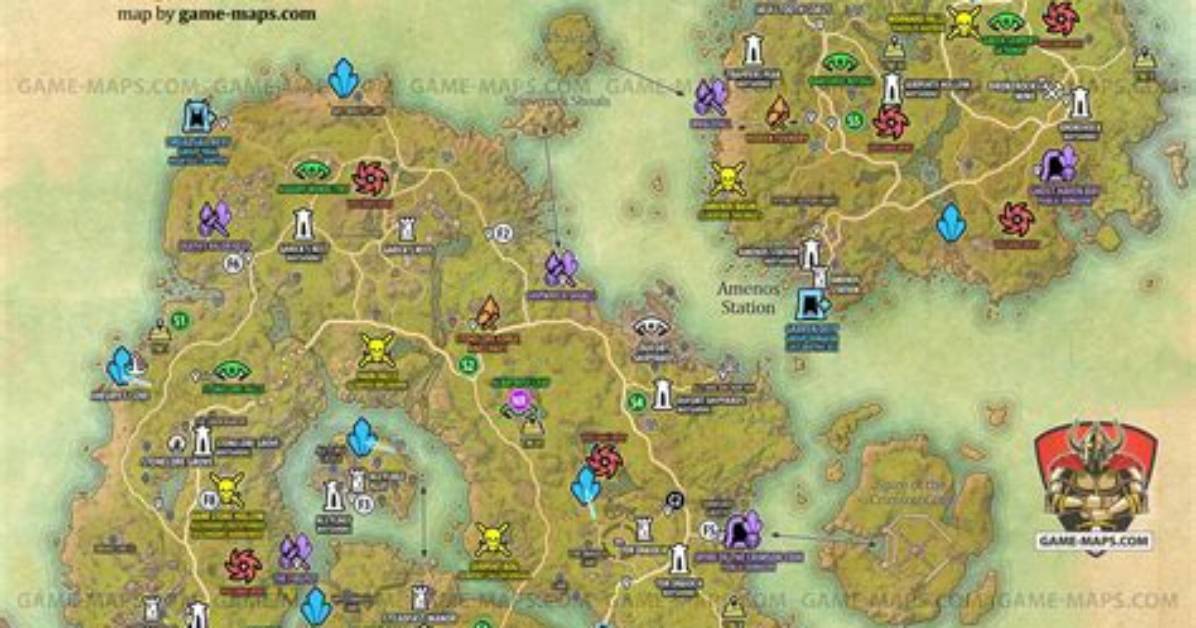 High Isle & Amenos Map