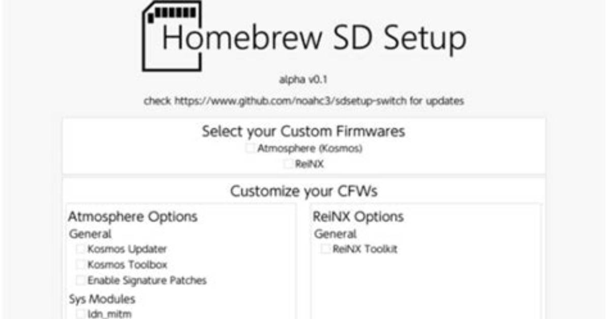 Homebrew Sd Setup Switch - Gamebrew
