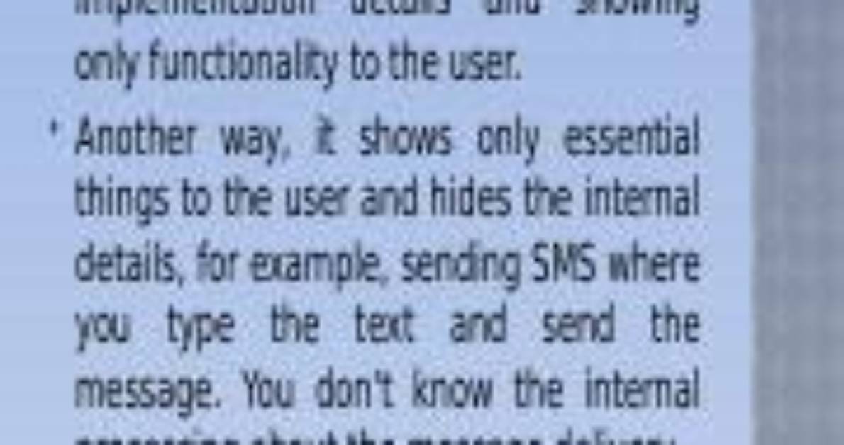 How Abstraction Hides Implementation Details?