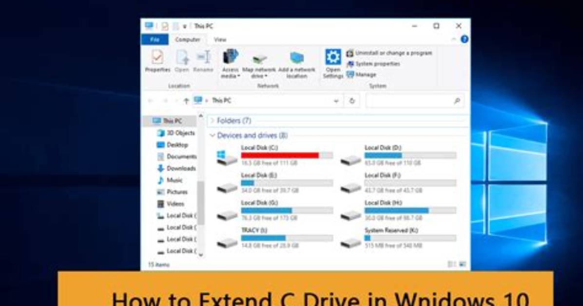 How Big Should C Drive Be Windows 10?