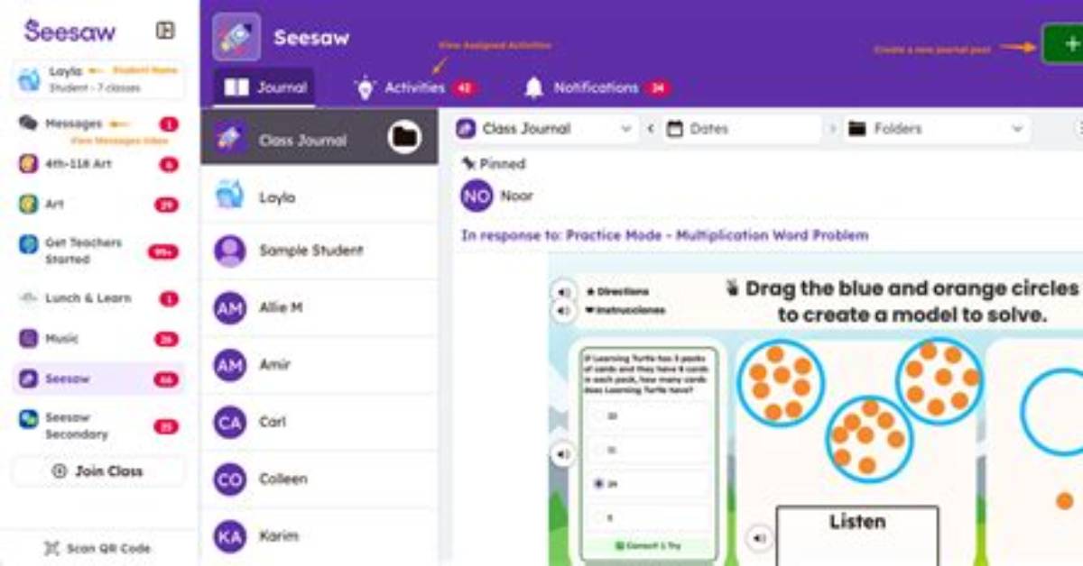 How Can a Student Remove a Seesaw Class?