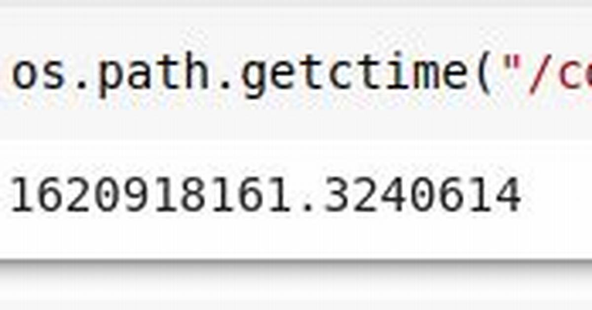 How Can I Convert Os. Path. Getctime()?