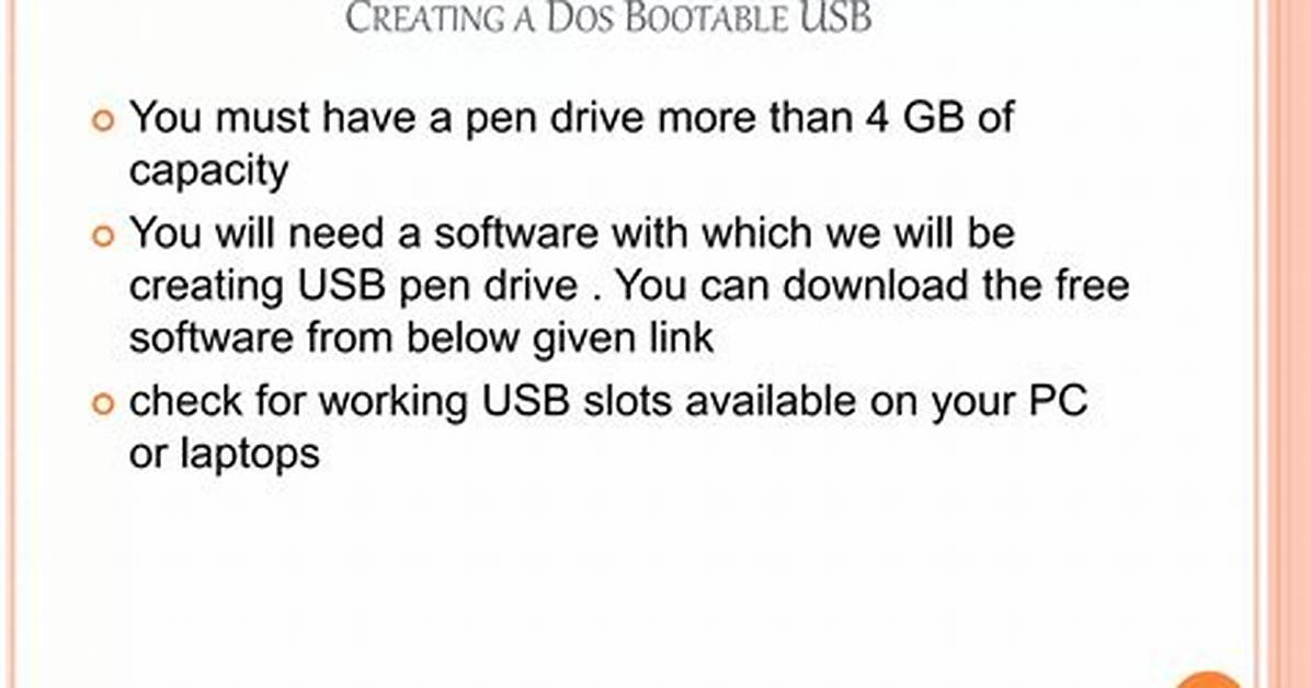 How Can I Create Bootable Dos Usb Stick?