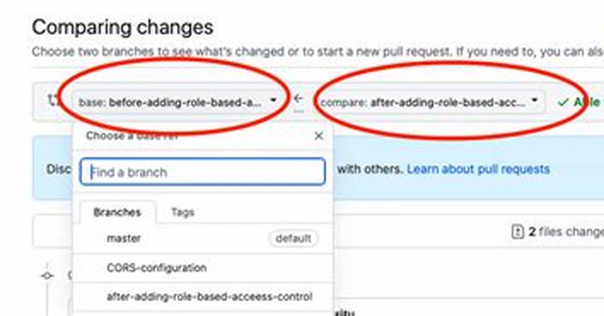 How Can I Diff Two Branches in Github?