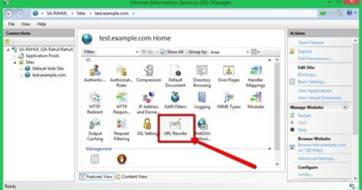 How Can I Enable "Url Rewrite" Module in Iis 8.5 in Server 2012?
