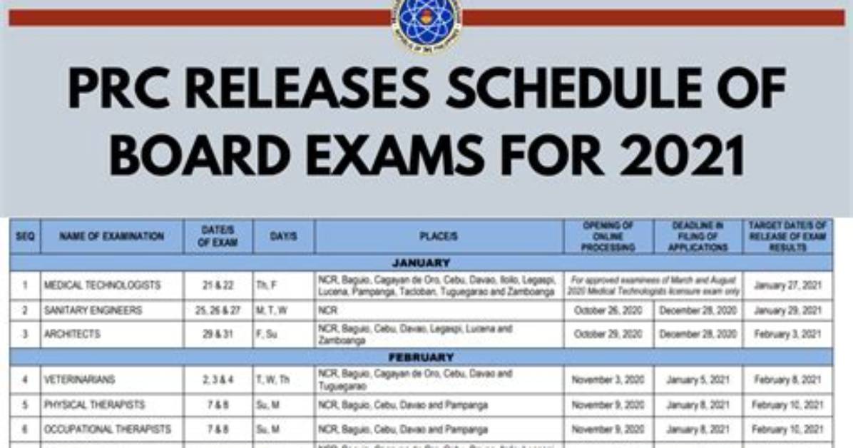 How Can I Get Prc Schedule?