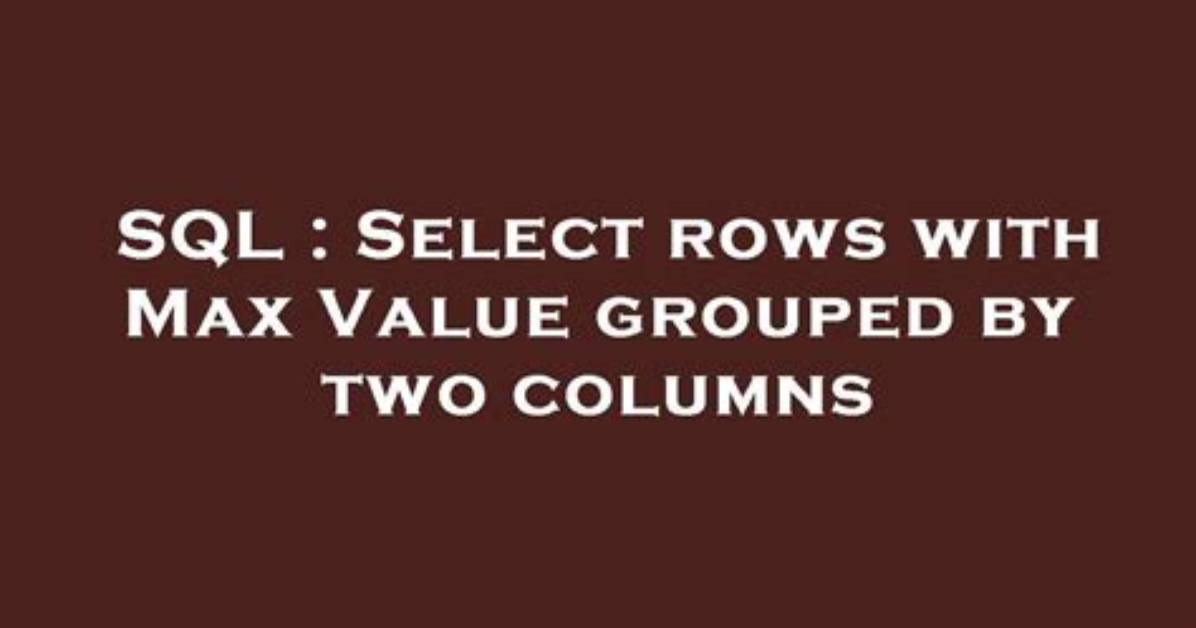 How Can I Select Rows with Max(Column Value), Partition by Another Column in Mysql?