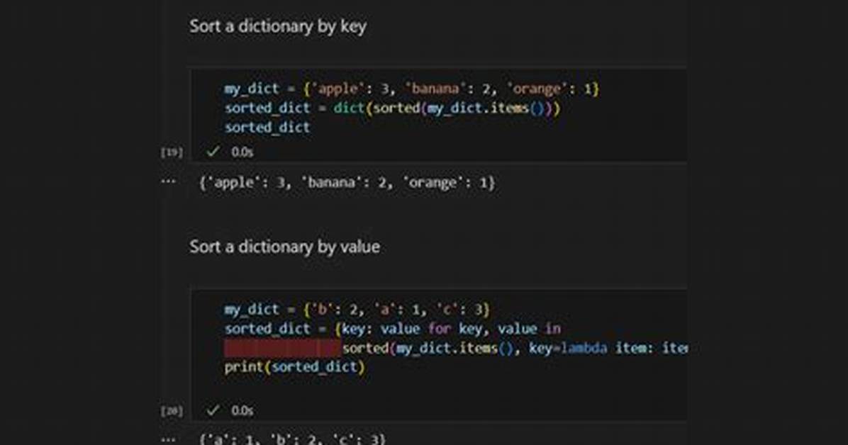 How Can I Sort a Dictionary by Key?