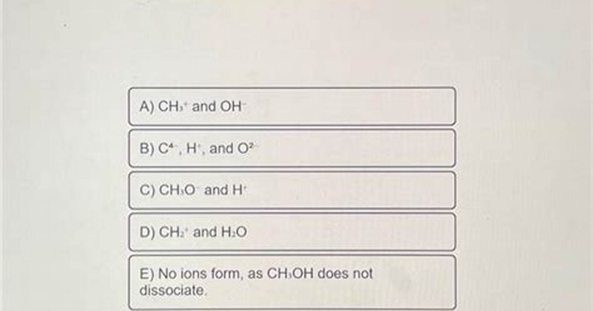 How Ch3Oh Is Formed