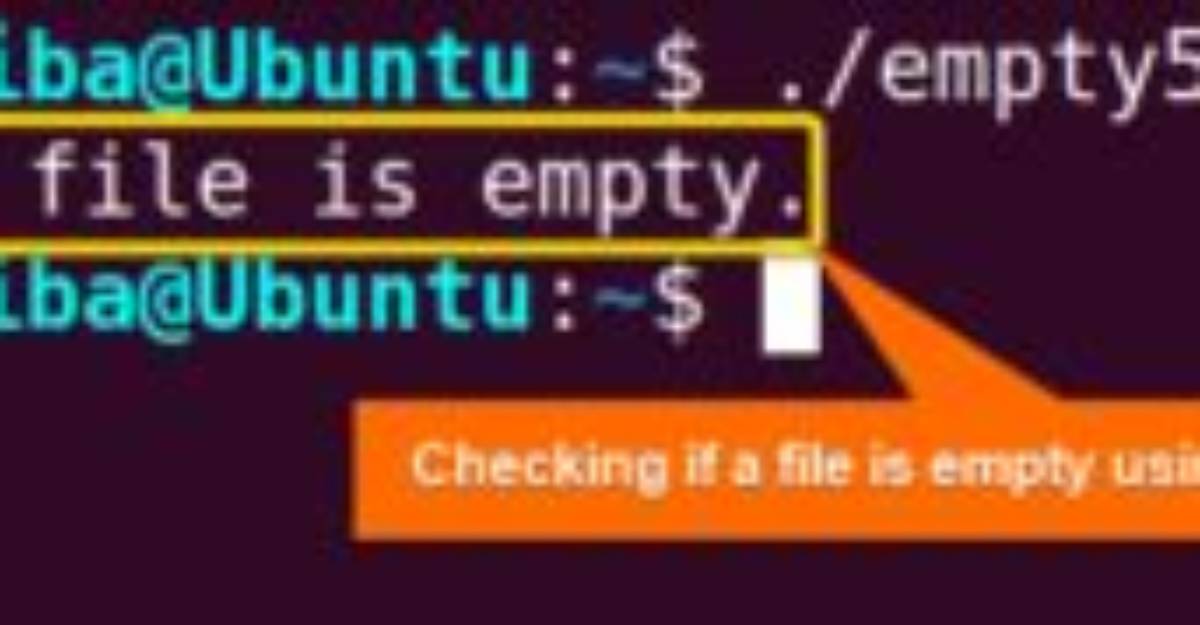 How Check If File Is Empty Linux?