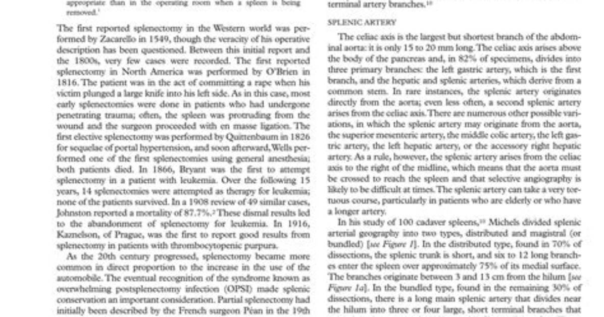 How Common Are Splenectomies?