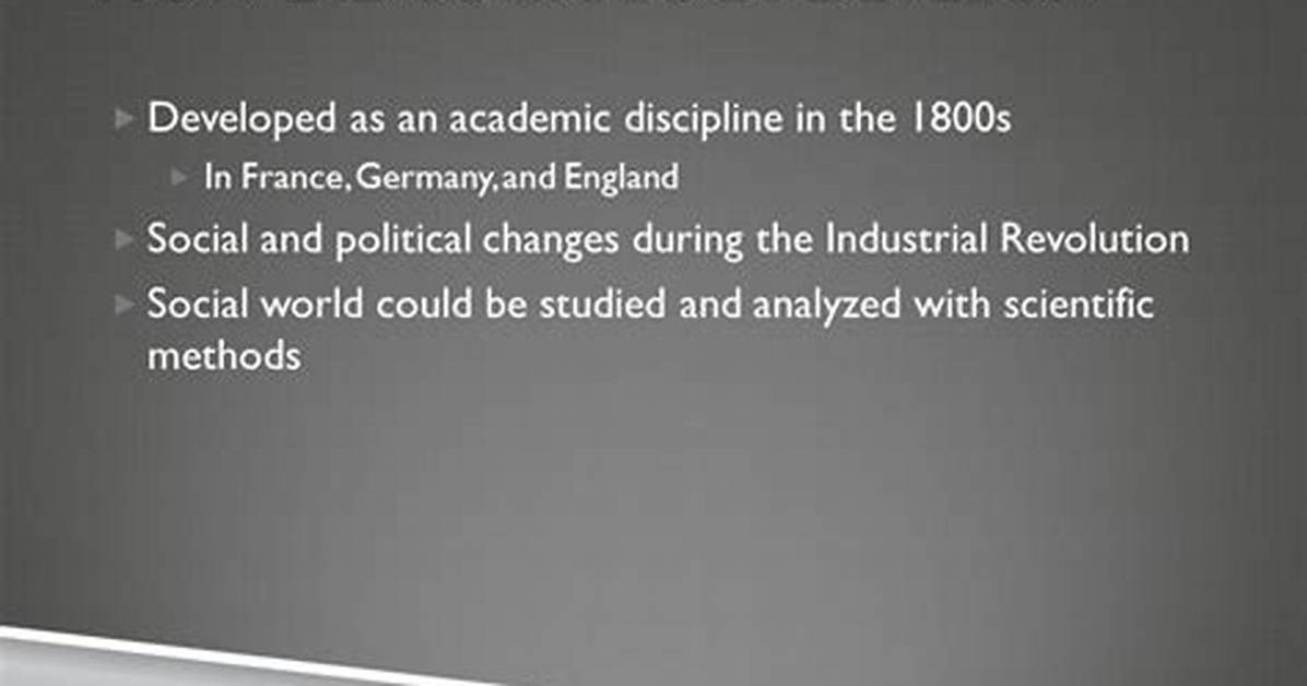 How Did Sociology Develop as a Discipline