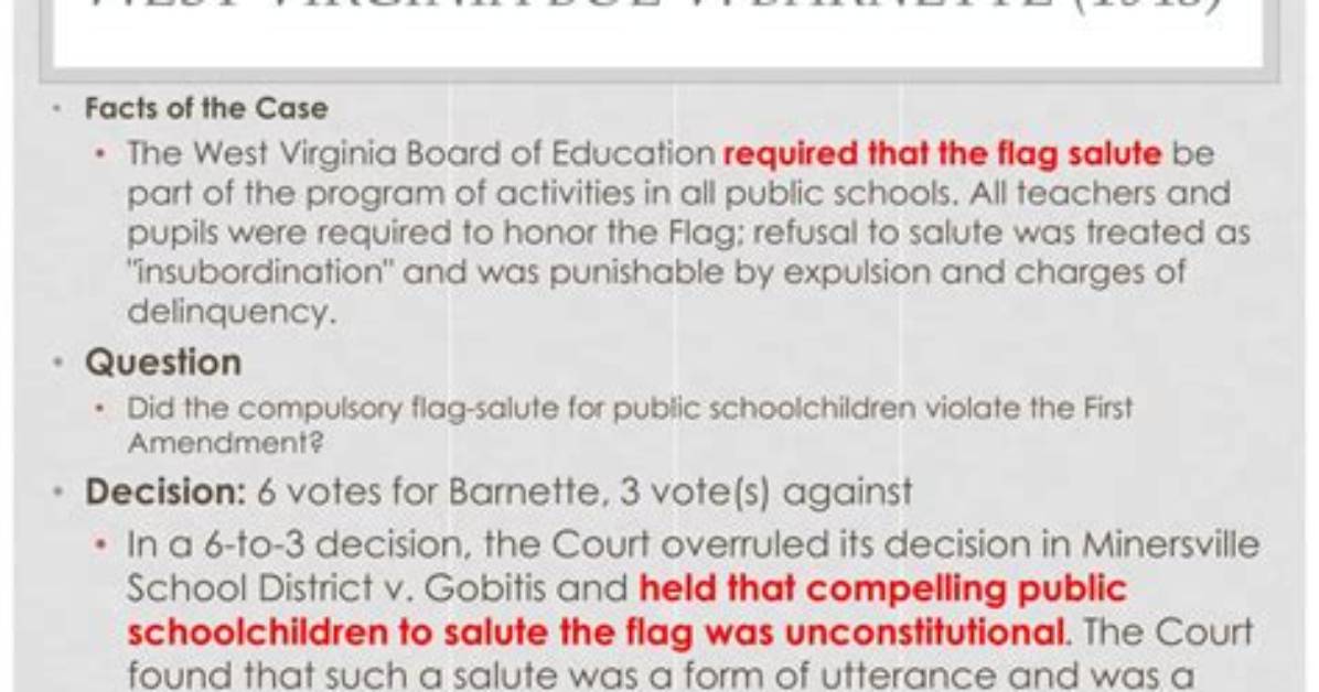 How Did the Decision in Barnette Differ from the Decision in Gobitis