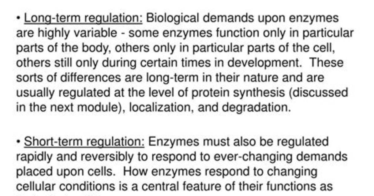 How Do Cells Regulate Enzyme Activity