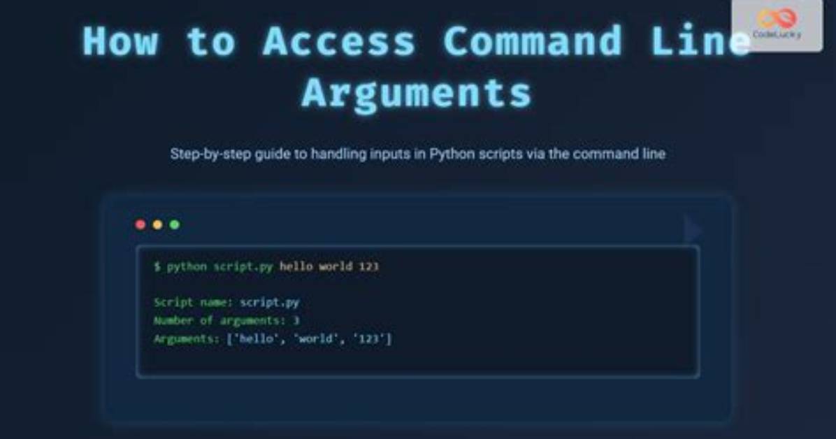 How Do I Access Command Line Arguments?
